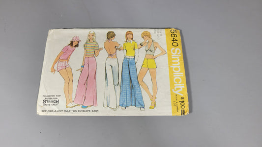 Simplicity 5640 ca 1973. Size 10 Bust 32 1/2 Miss.