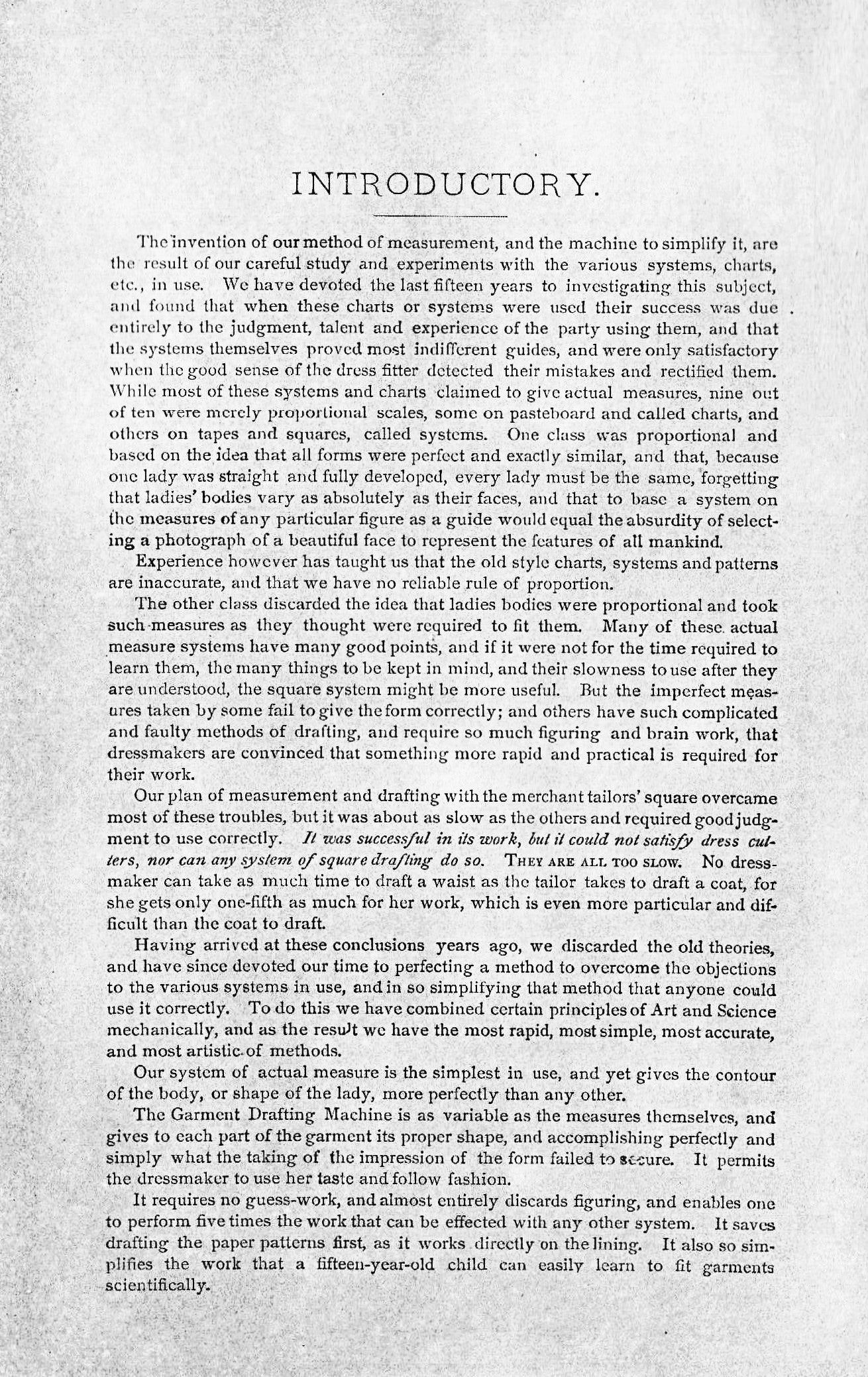 1891 The McDowell Drafting & Cutting Dresses / Measure Book. Instruction Book Garment Drafting Machine Co. Patterns. E-book DOWNLOAD