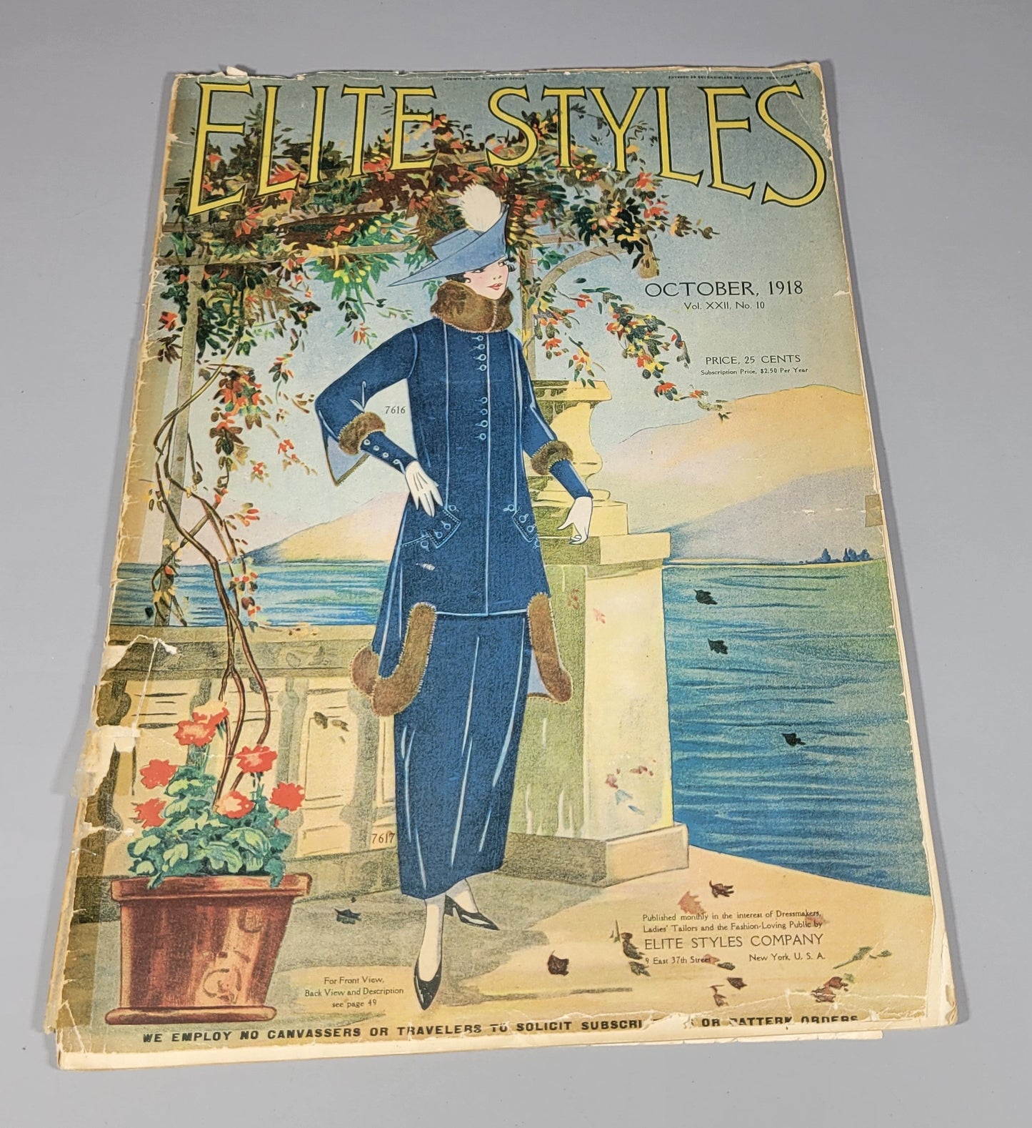 1918 Elite Styles October Dressmaker Tailor Fashion Magazine Catalog Ladies