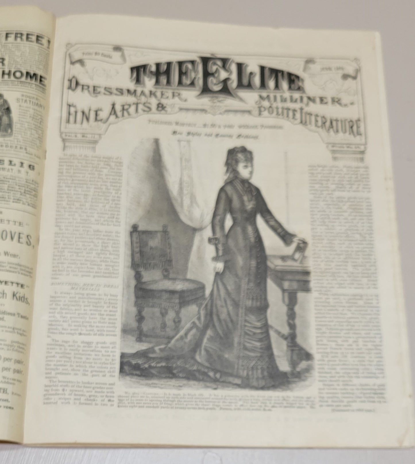 1878 The Elite Dressmaker and Milliner, June, Vol 2 No 11.