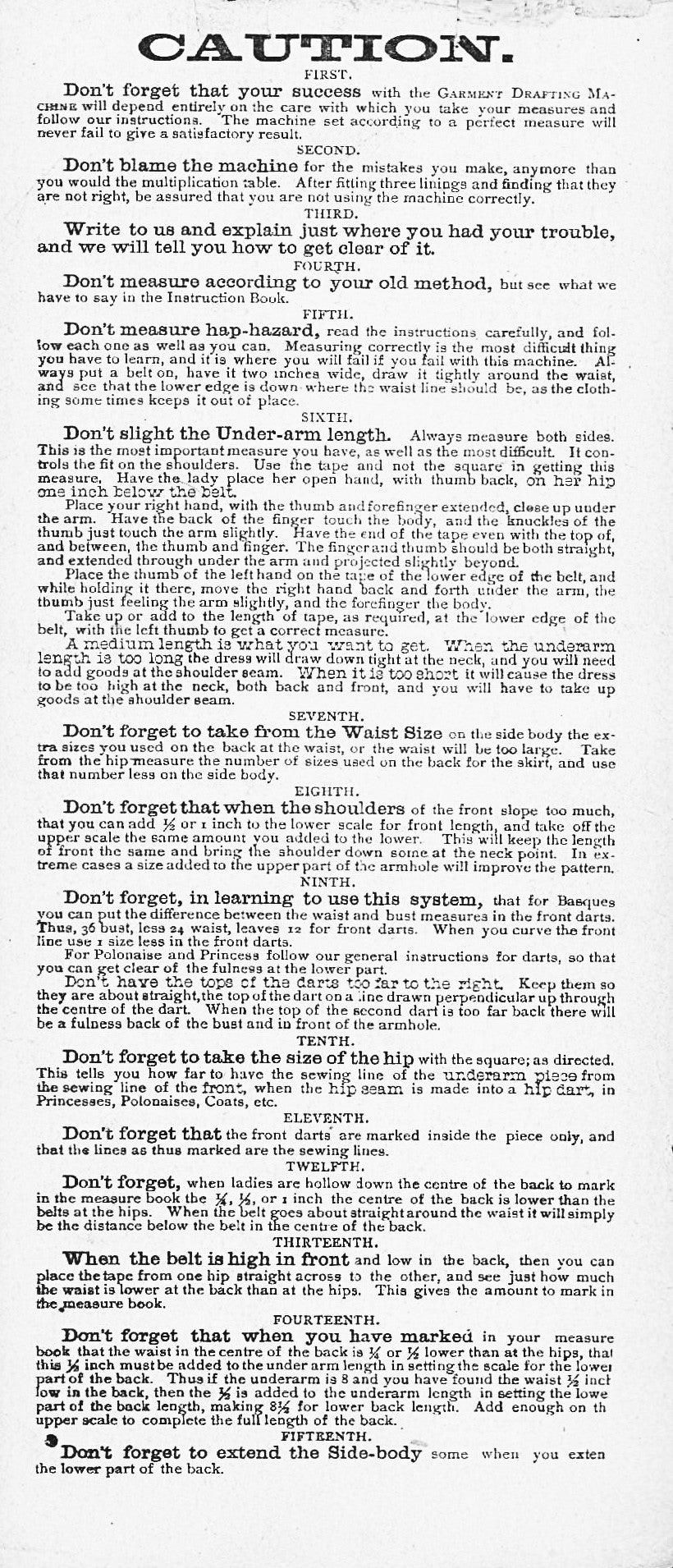 1891 The McDowell Drafting & Cutting Dresses / Measure Book. Instruction Book Garment Drafting Machine Co. Patterns. E-book DOWNLOAD