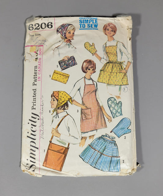 Simplicity 6206 Printed Pattern, ca 1965