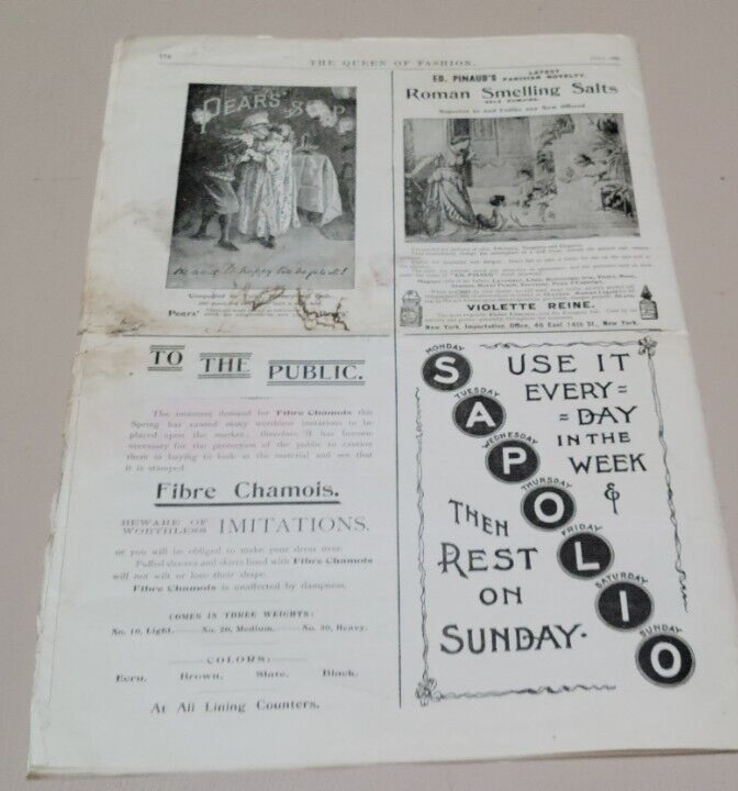 1895 Original The Queen of Fashion Paper July. New York Ladies' McCalls Pattern