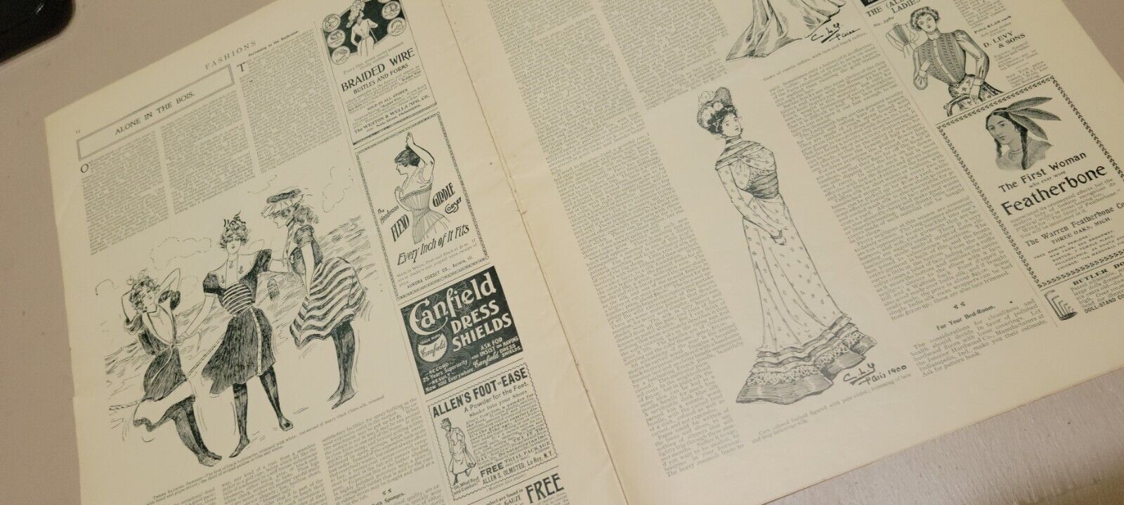 1900 FASHIONS. June Journal American Woman Paper Original Dress, Victorian