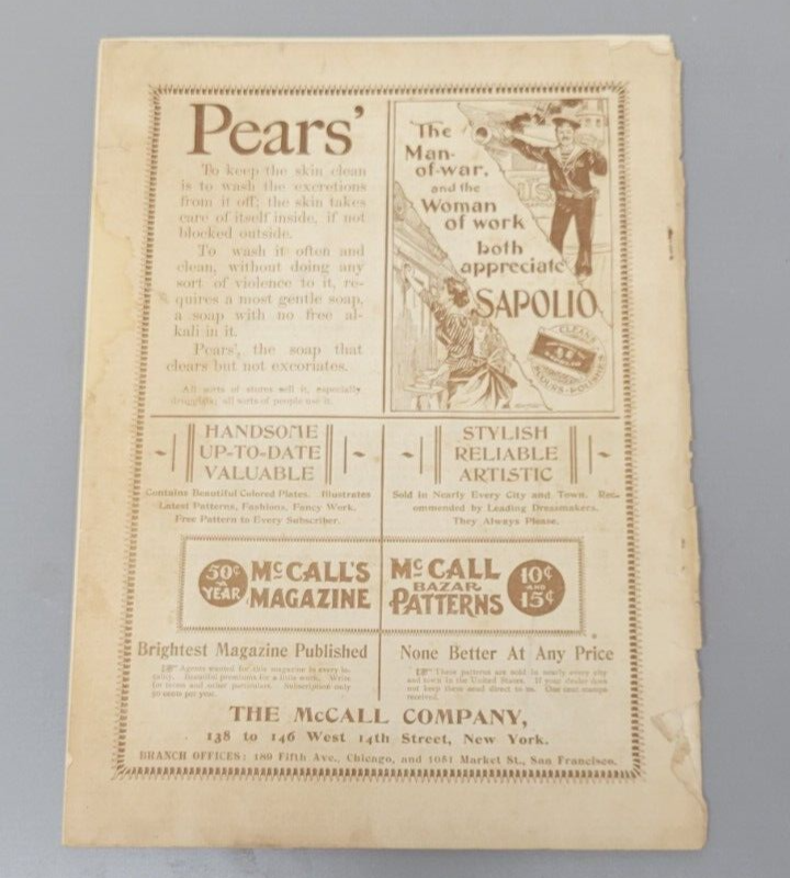 1898 McCall's Magazine Original Queen of Fashion New York December Catalog