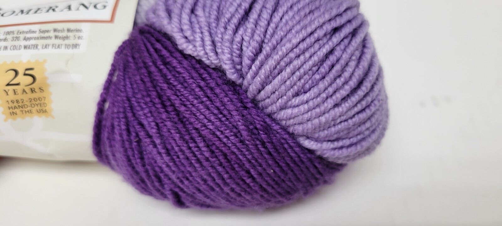 Extra fine Superwash Merino Wool Yarn 320 Yards. Purple Variegate Skein New