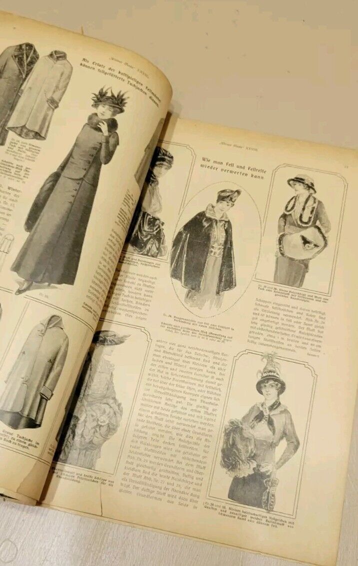 1914 Wiener Mode Original Novembe German Fashion Catalogue New York Women Styles