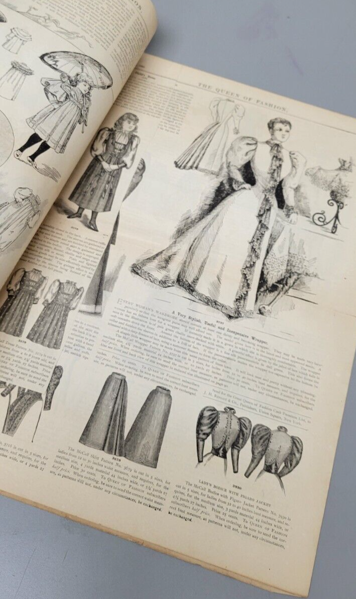 1894 Queen of Fashion Paper February. The McCalls Co. Original, Vol 21 No 6.