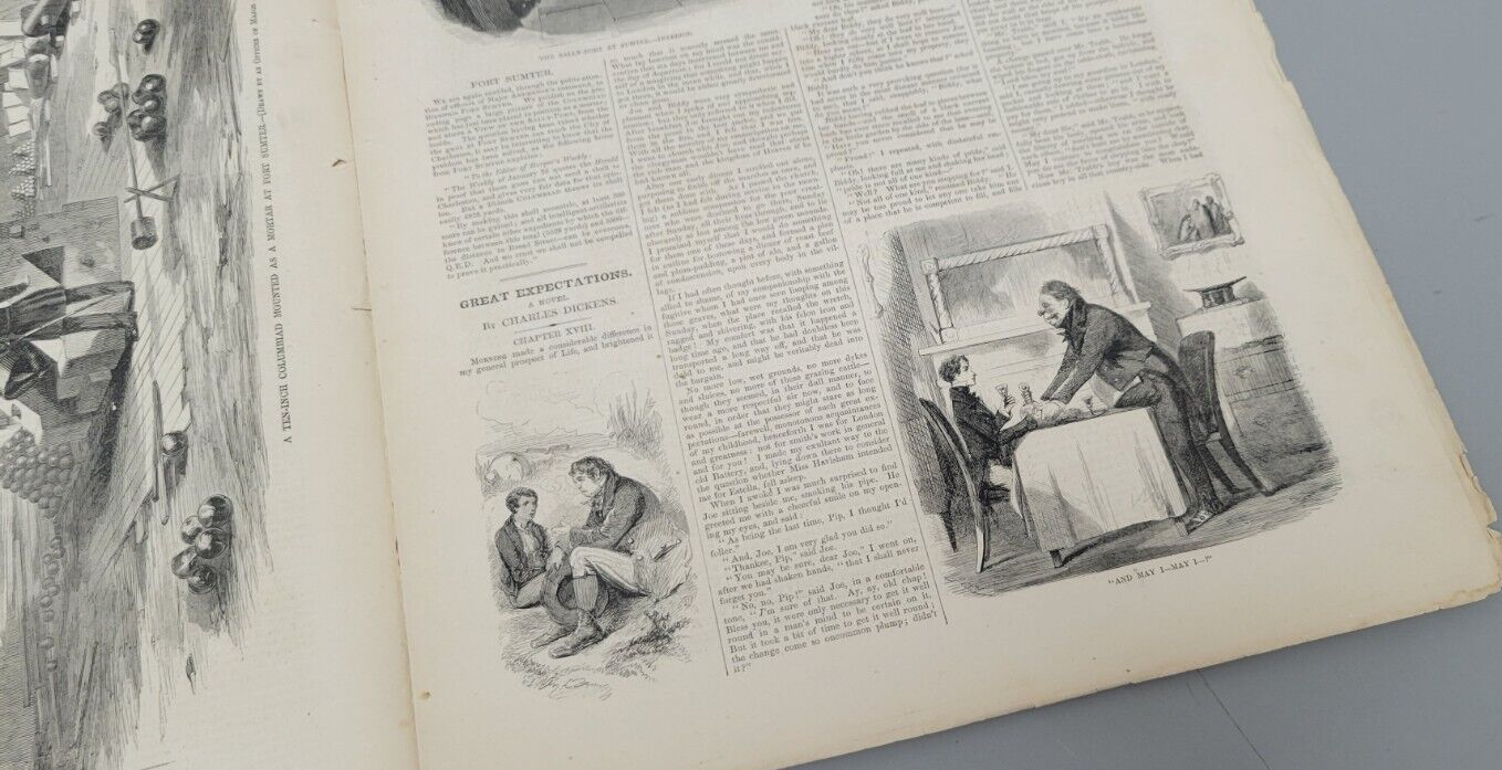 1861 Harper's Weekly, February 16. Newspaper. Paris Fashions. Great Exposition.