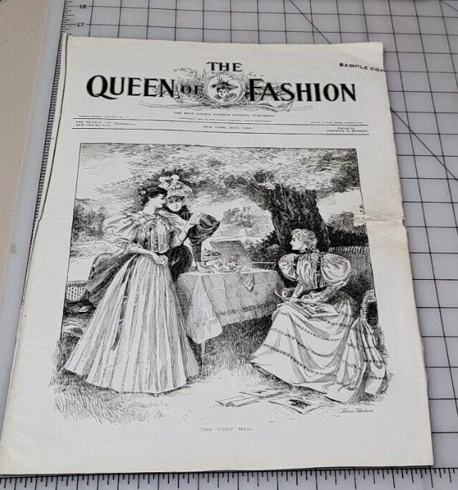 1895 Original The Queen of Fashion Paper July. New York Ladies' McCalls Pattern