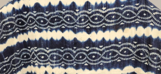 Vintage Mud Cloth Indigo Dyed Hand Woven Damask Cotton Mali Fabric Shawl Africa