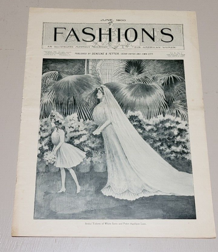 1900 FASHIONS. June Journal American Woman Paper Original Dress, Victorian