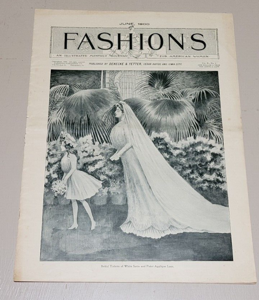 1900 FASHIONS. June Journal American Woman Paper Original Dress, Victorian