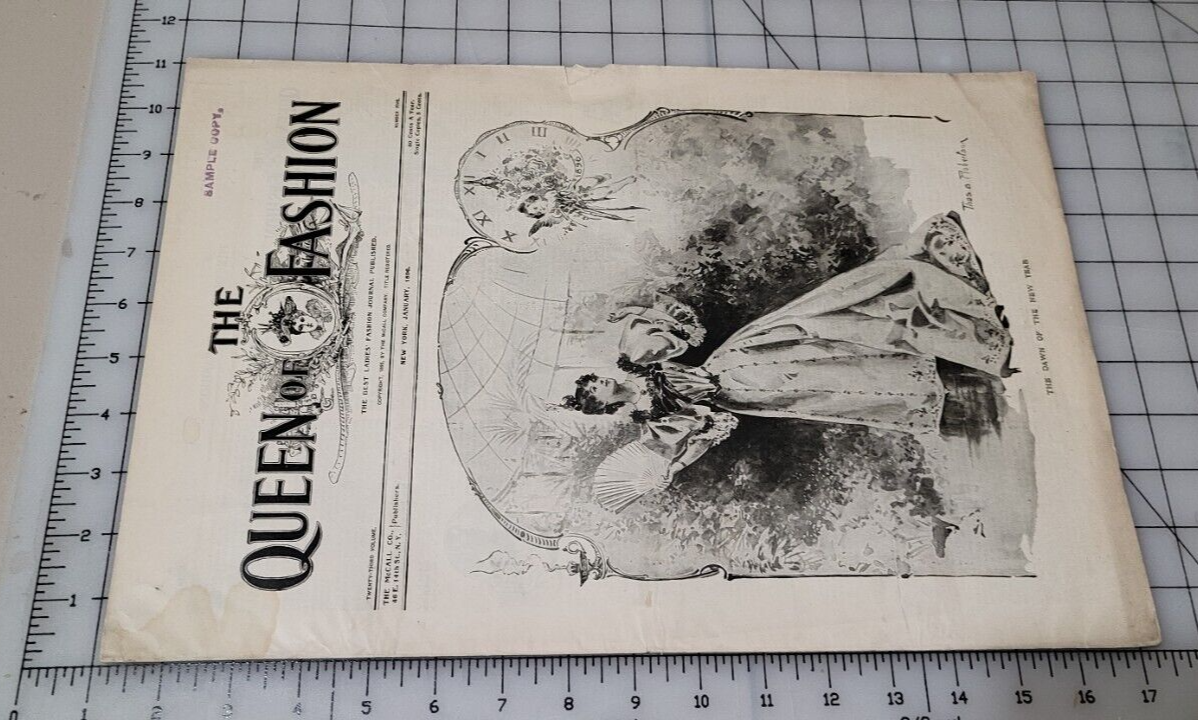 1896 Queen of Fashion McCalls January Ladies Journal New York Dress Patterns