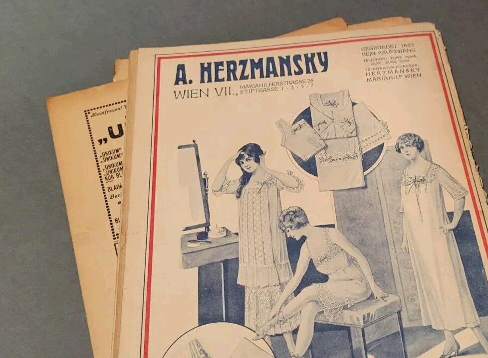 1914 Wiener Mode Original Novembe German Fashion Catalogue New York Women Styles