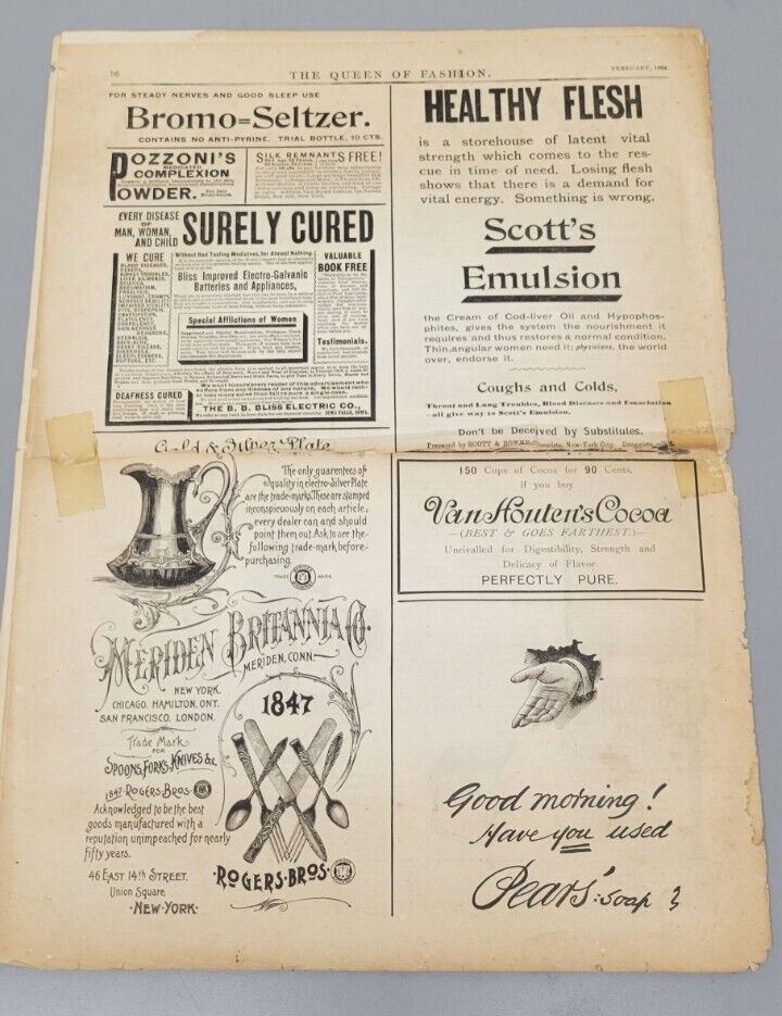 1894 Queen of Fashion Paper February. The McCalls Co. Original, Vol 21 No 6.