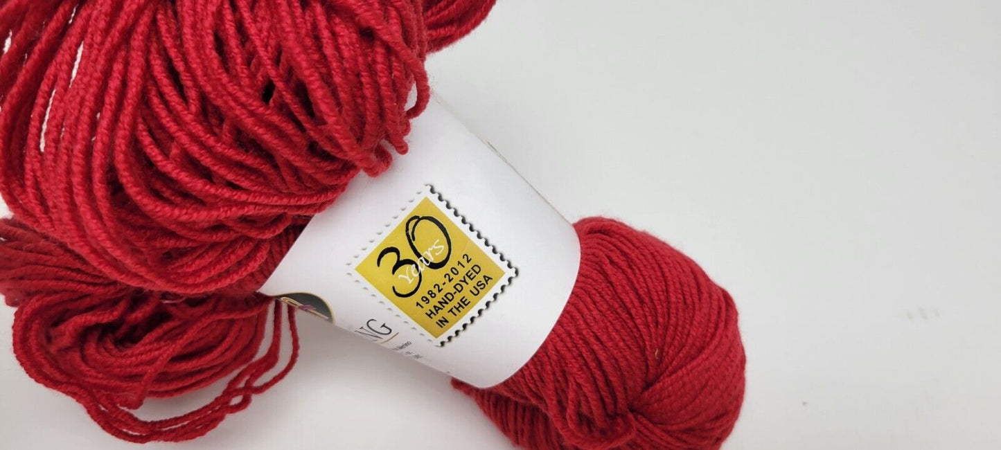 Red Fiesta Extra Fine Super Wash Merino Wool Skein Boomerang 320 Yards