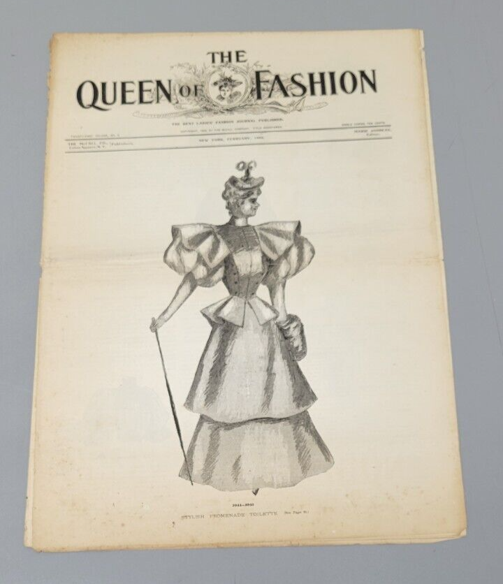 1894 Queen of Fashion Paper February. The McCalls Co. Original, Vol 21 No 6.