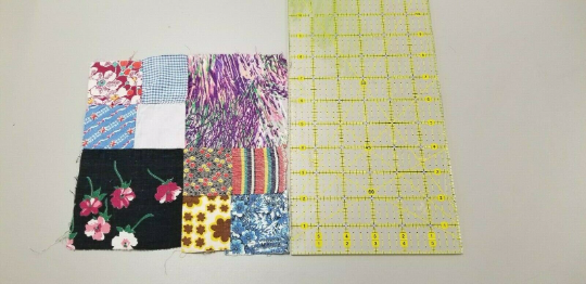 22 Vintage 7-8" Four (4) Patch Quilt Blocks, Unfinished Squares. 1930s - 1960s