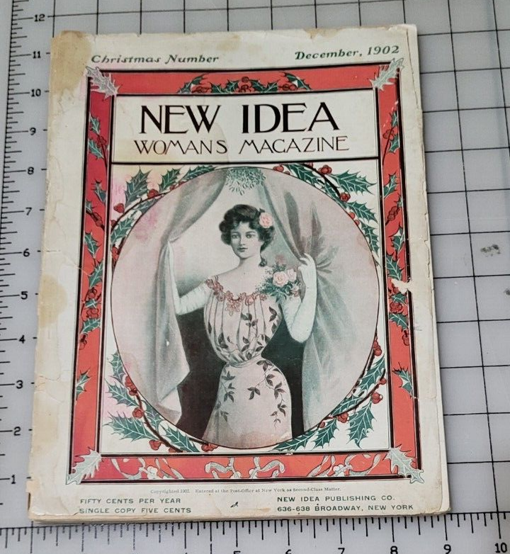 1902 New Idea Womans Magazine December Fashion Articles Edwardian Era Christmas