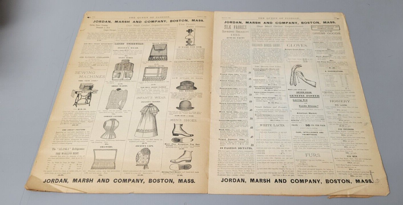 1893 Original The Queen of Fashion Paper March. New York Ladies' Fashion Pattern