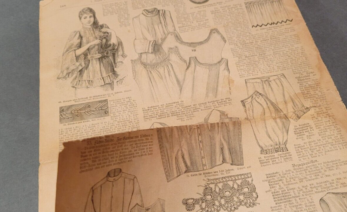 1892 Die Modenwelt Paper Fashion August. German Publish Original, Vol 27 No 21.