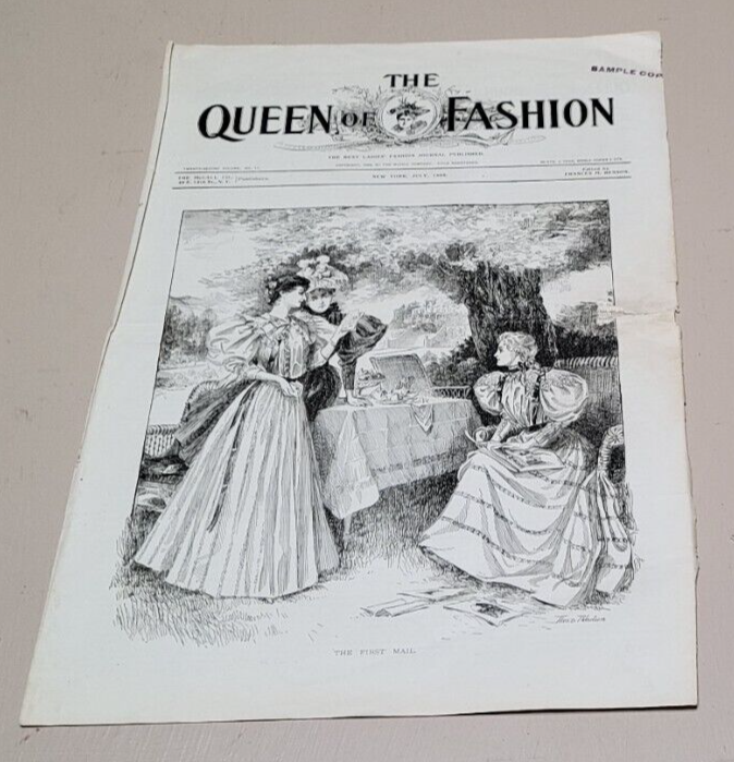 1895 Original The Queen of Fashion Paper July. New York Ladies' McCalls Pattern