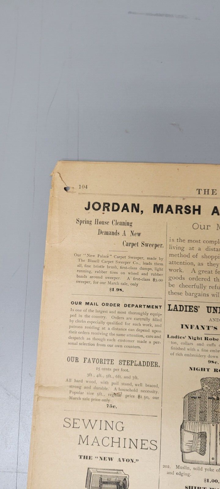 1893 Original The Queen of Fashion Paper March. New York Ladies' Fashion Pattern