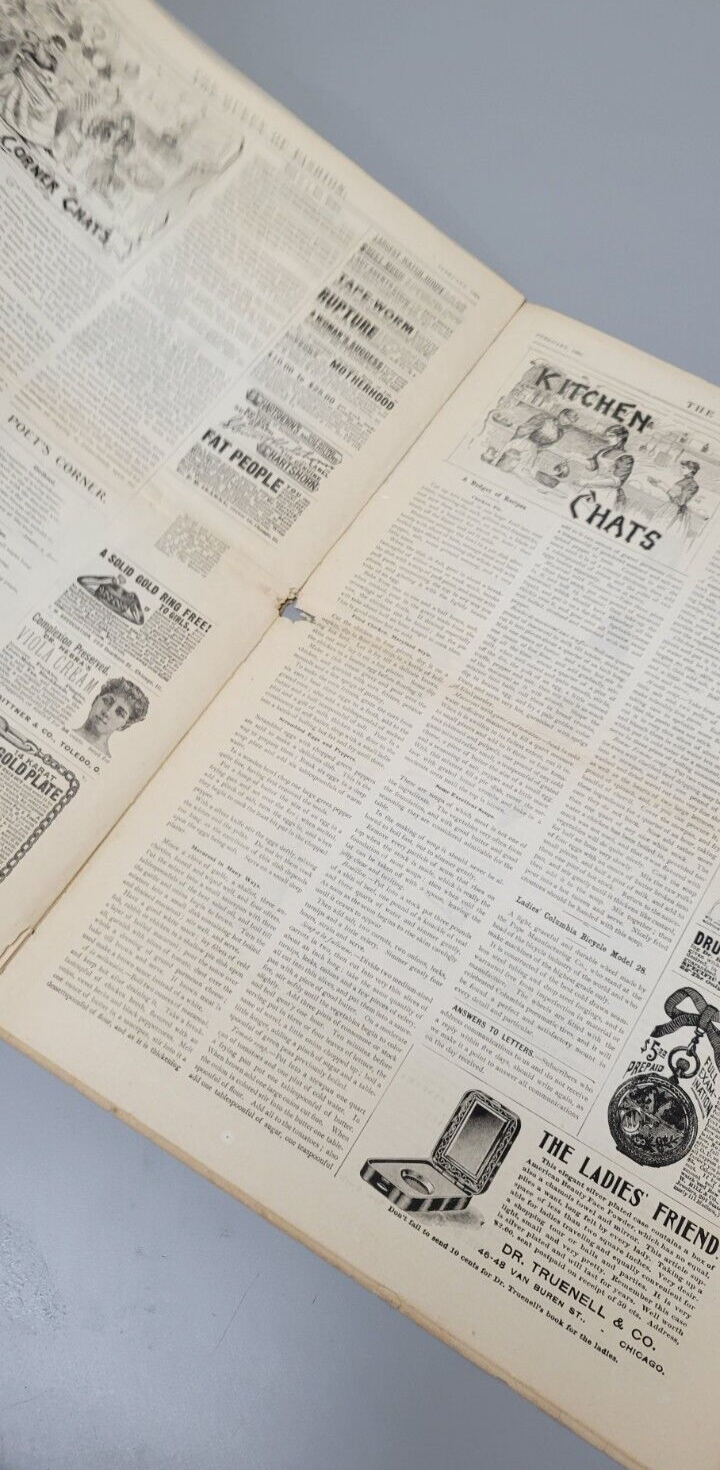 1894 Queen of Fashion Paper February. The McCalls Co. Original, Vol 21 No 6.