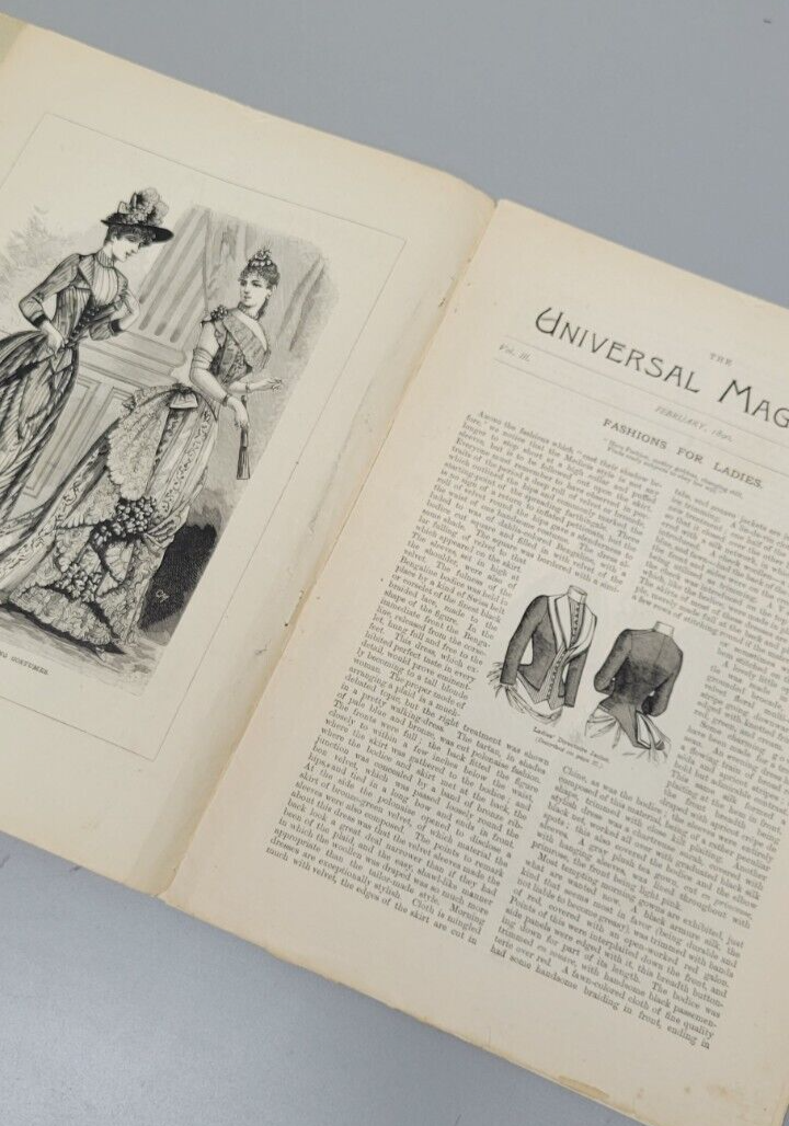 Rare 1890 Universal Magazine Februa Monthly Catalog Fashions Mail Order Patterns