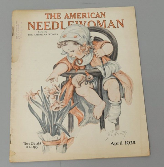 1924 The American Needlewoman, April. Original. Craft Magazine.