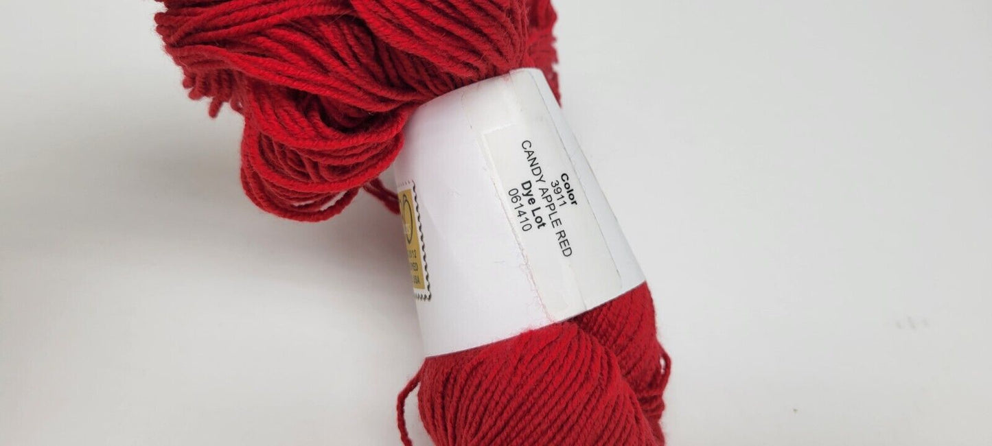 Red Fiesta Extra Fine Super Wash Merino Wool Skein Boomerang 320 Yards