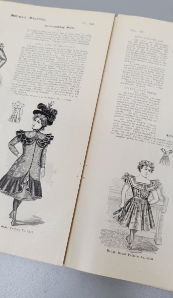 1898 McCall's Magazine Original Queen of Fashion New York December Catalog