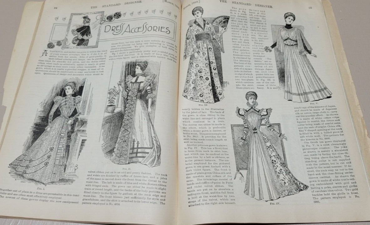 1898 Standard Designer Rare Original Catalog March Women Children Pattern Fashio