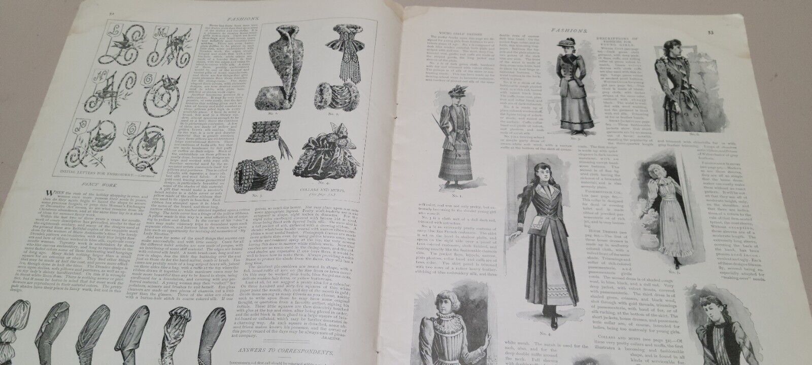 1892 FASHIONS. January Journal American Woman Paper Original Dress, Victorian