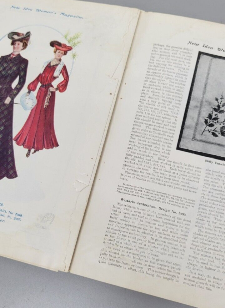 1902 New Idea Womans Magazine December Fashion Articles Edwardian Era Christmas