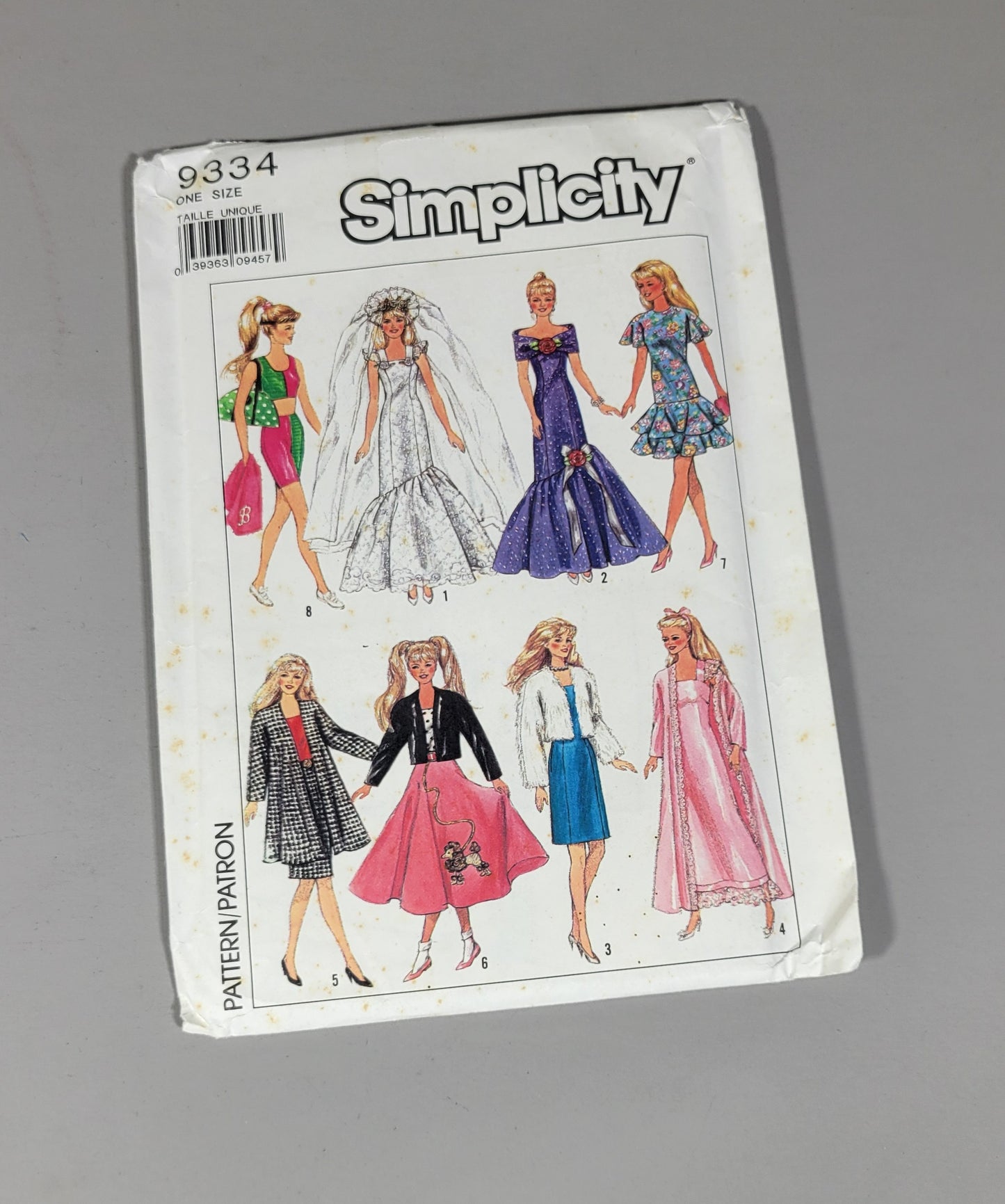 Simplicity 9334 Pattern, ca 1989.