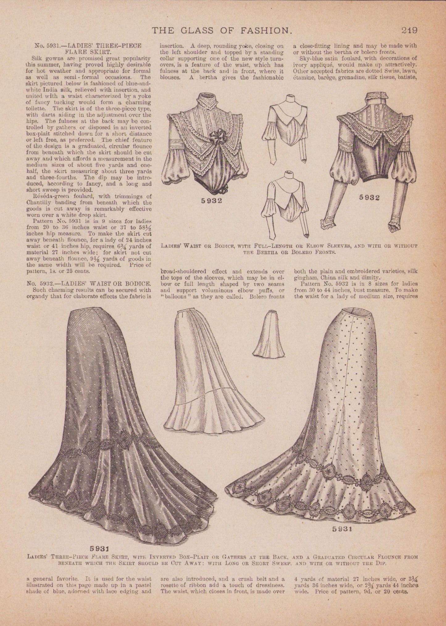 The Glass of Fashion, 1902 May, Butterick Publishing Co. Ltd., Vol 45 No 5.