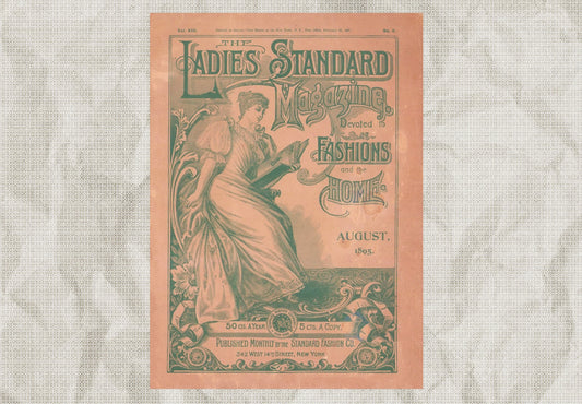 1895 The Ladies Standard Magazine, August. E-book DOWNLOAD, Vol 13 No 6.