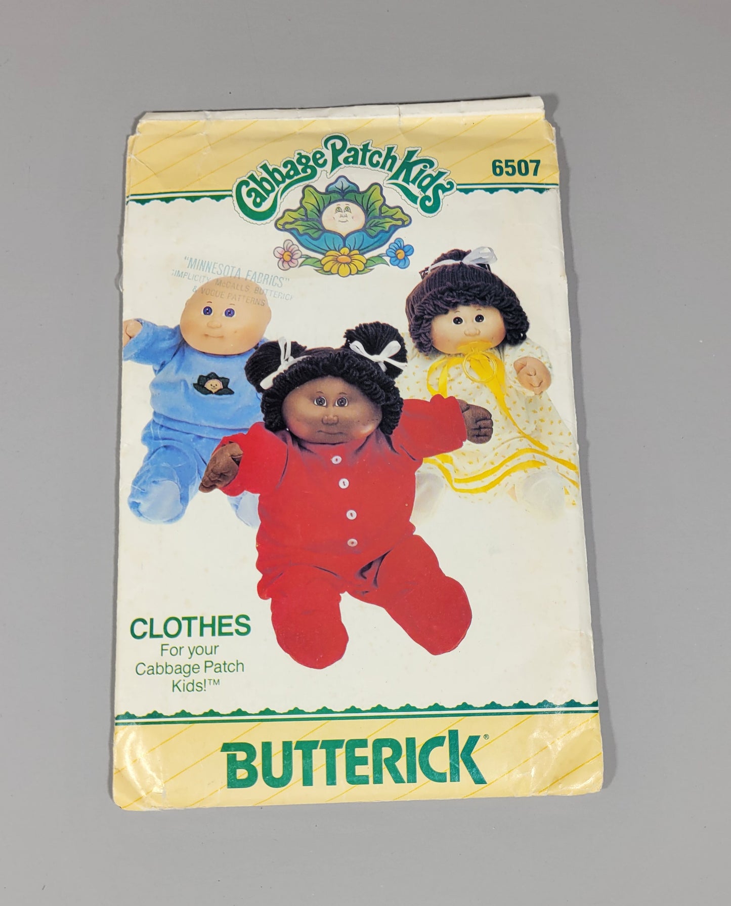 Butterick 6507 Clothes for your Cabbage Patch Kids, ca 1984.