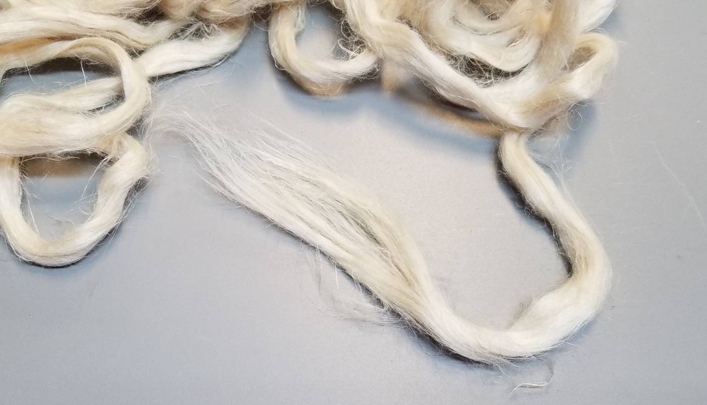 Hemp Fiber Sliver Undyed Top Roving. Bleached Degummed. Great for Spinning, Knitting, Weaving, and Dyeing