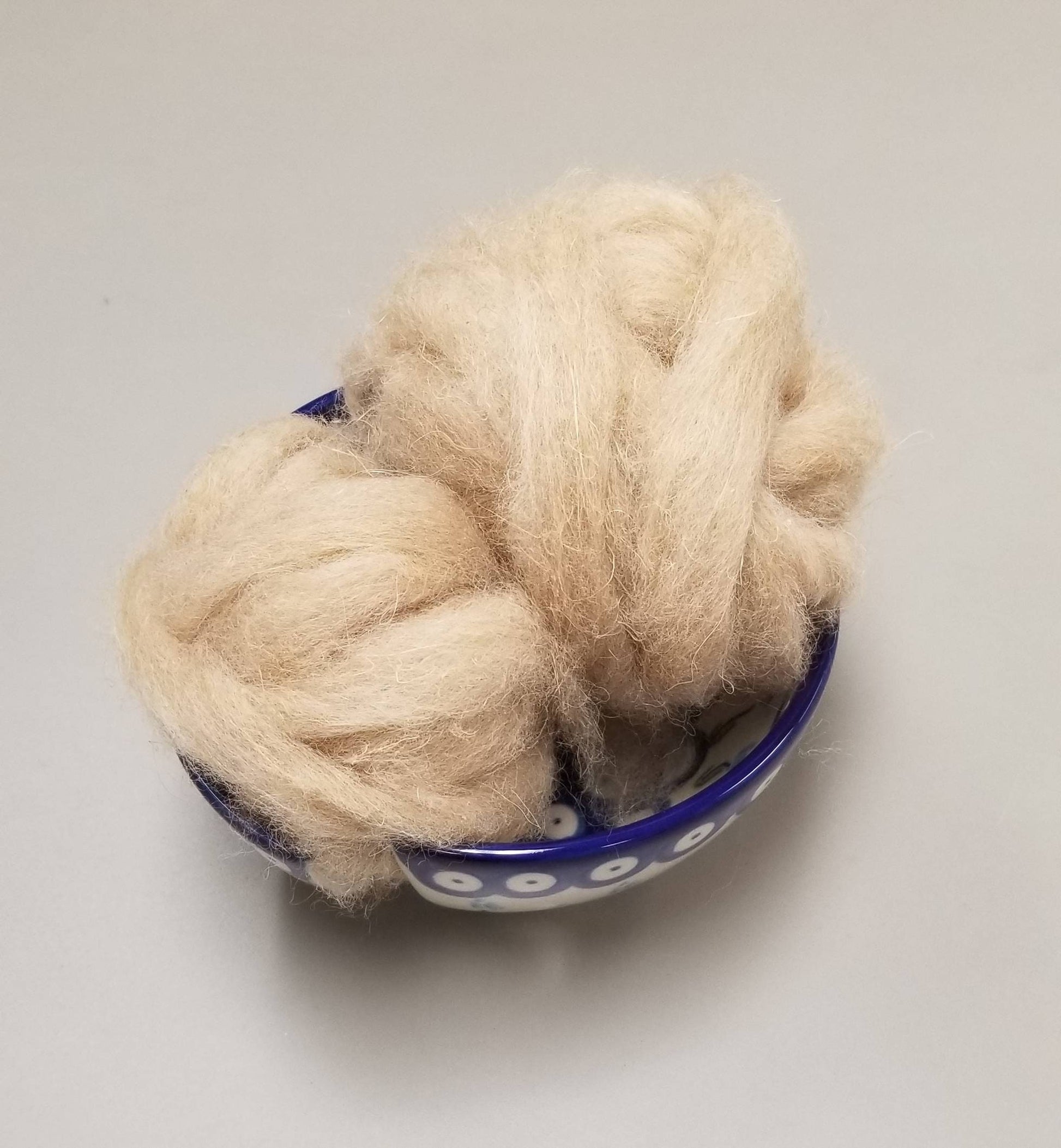 2 oz Hemp / Alpaca Custom Blend Fiber Sliver, Light Brown Card Roving, Natural Fibers, Great for Fiber Arts, Spinning, Felting, and Knitting