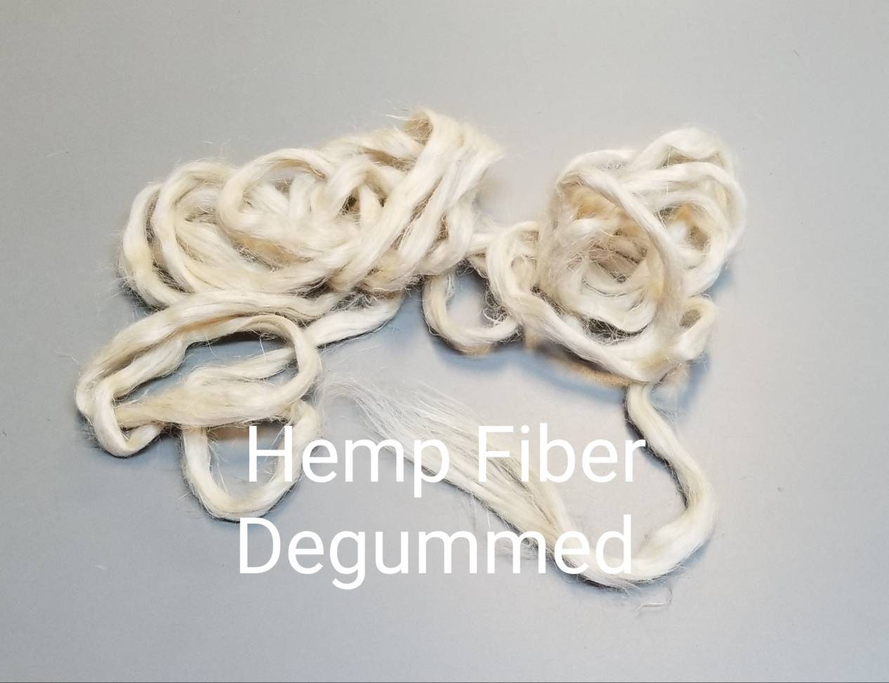 Hemp Fiber Sliver Undyed Top Roving. Bleached Degummed. Great for Spinning, Knitting, Weaving, and Dyeing