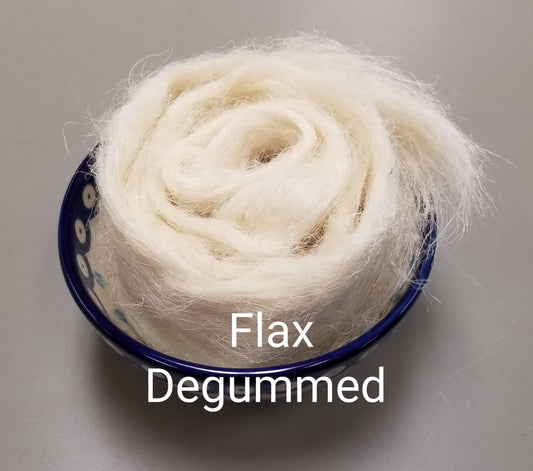 Flax Fiber Degummed and Bleached Card Sliver. Loose Fibers. Great for Carding, Knitting, Spinning, Weaving, Fiber Arts and Crafts!