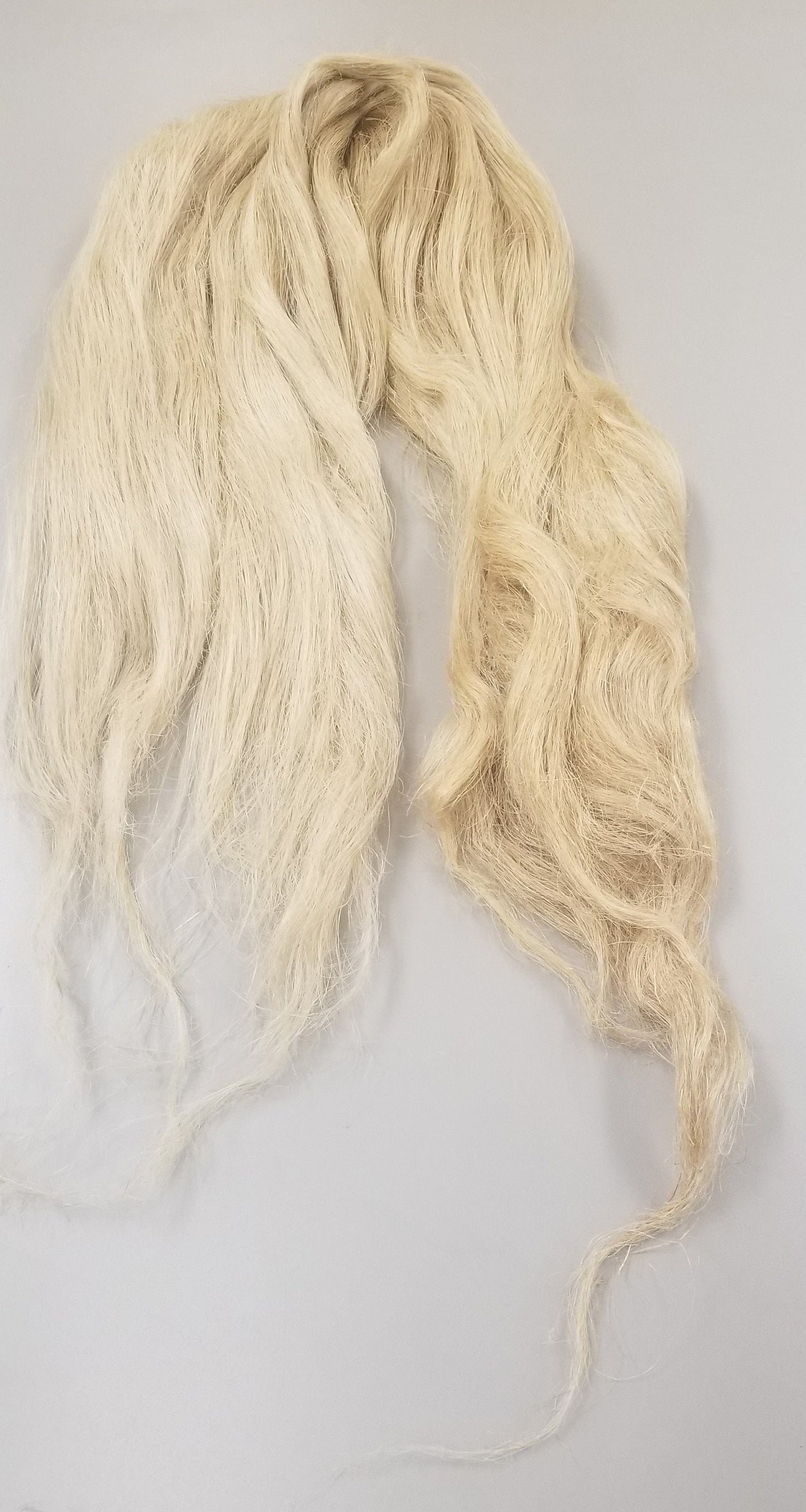 Flax Strick, Set of 3, Natural Long Line Bast Fiber. Great for Spinning, Weaving, Fiber Crafts, Doll Making and Crafts. Medium Coarseness.