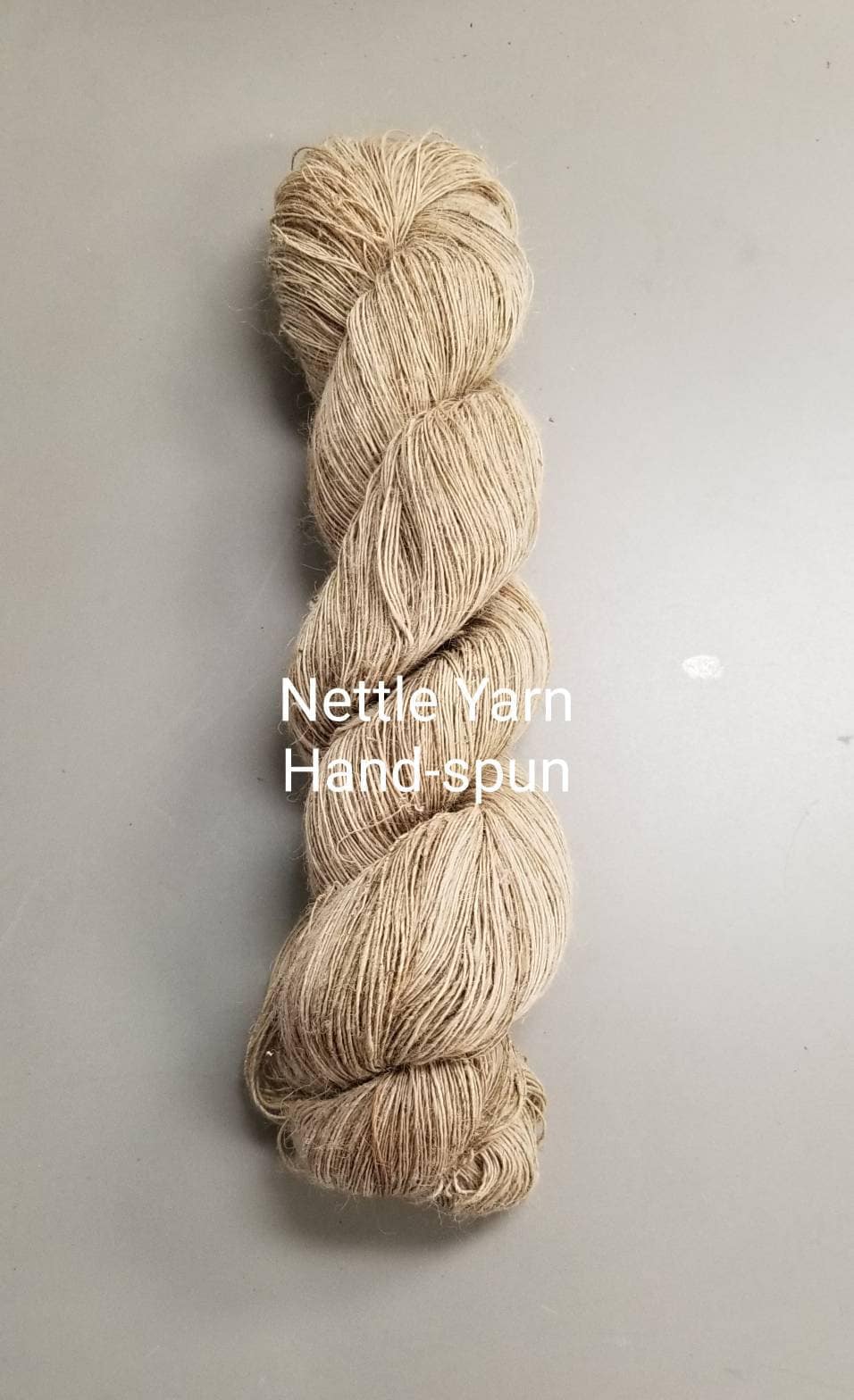 Nettle Yarn, 6 ounces, Hand-Spun Skein, Natural, Sold by Ounce, Himalayan Crafts, Great for Kitting, Crochet, Weaving, Craft, Basketry