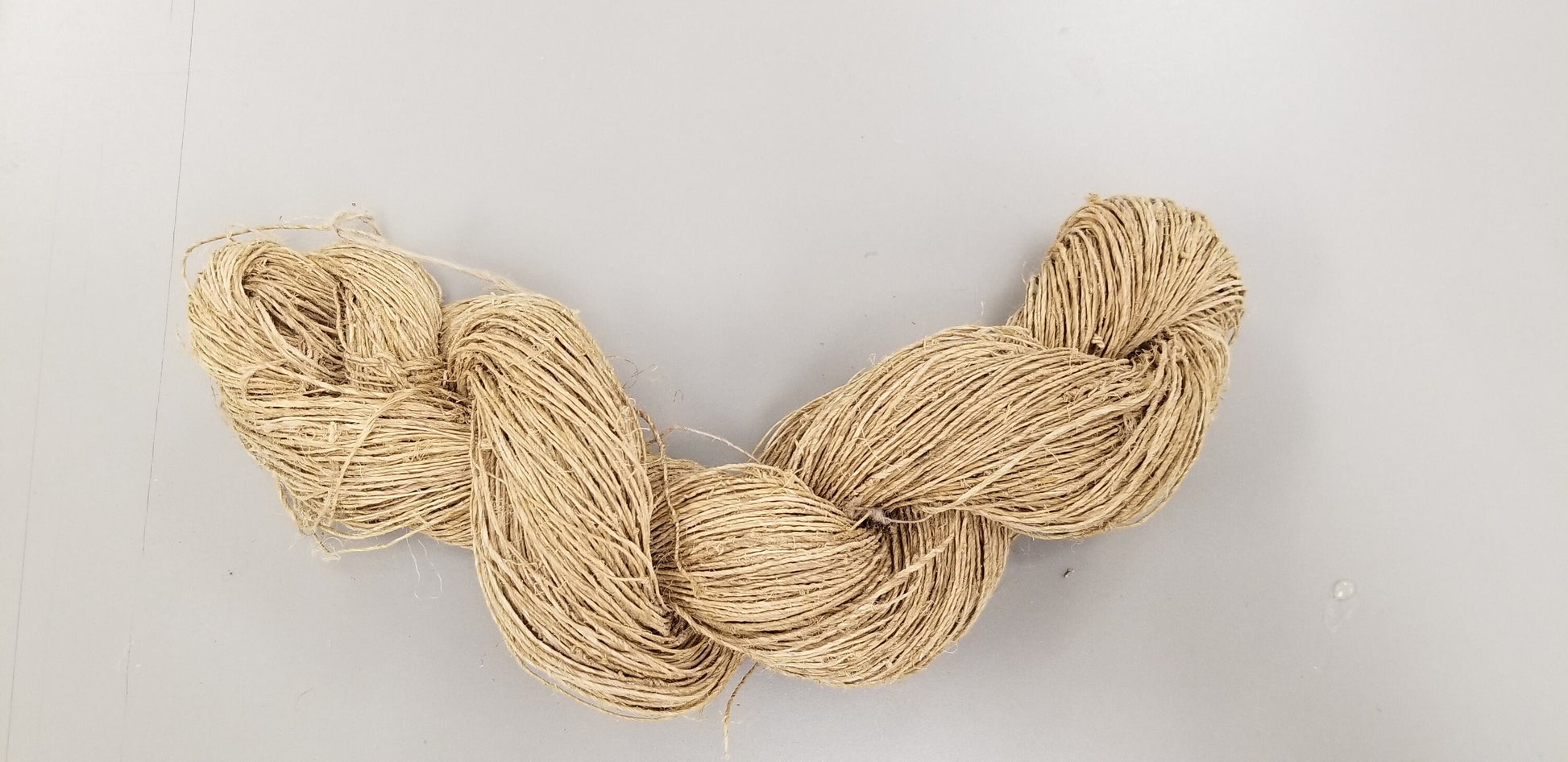 Hemp Yarn, 6 Ounce, Hand-Spun Skein, Natural, Great for Kitting, Basketry, Crochet, Weaving, Craft, and Fiber Arts