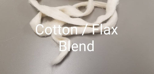 Cotton - Flax Blend, 1 Pound (16 ounces) Bump, Fiber Sliver. Great for Knitting, Spinning, Weaving, Fiber Arts!