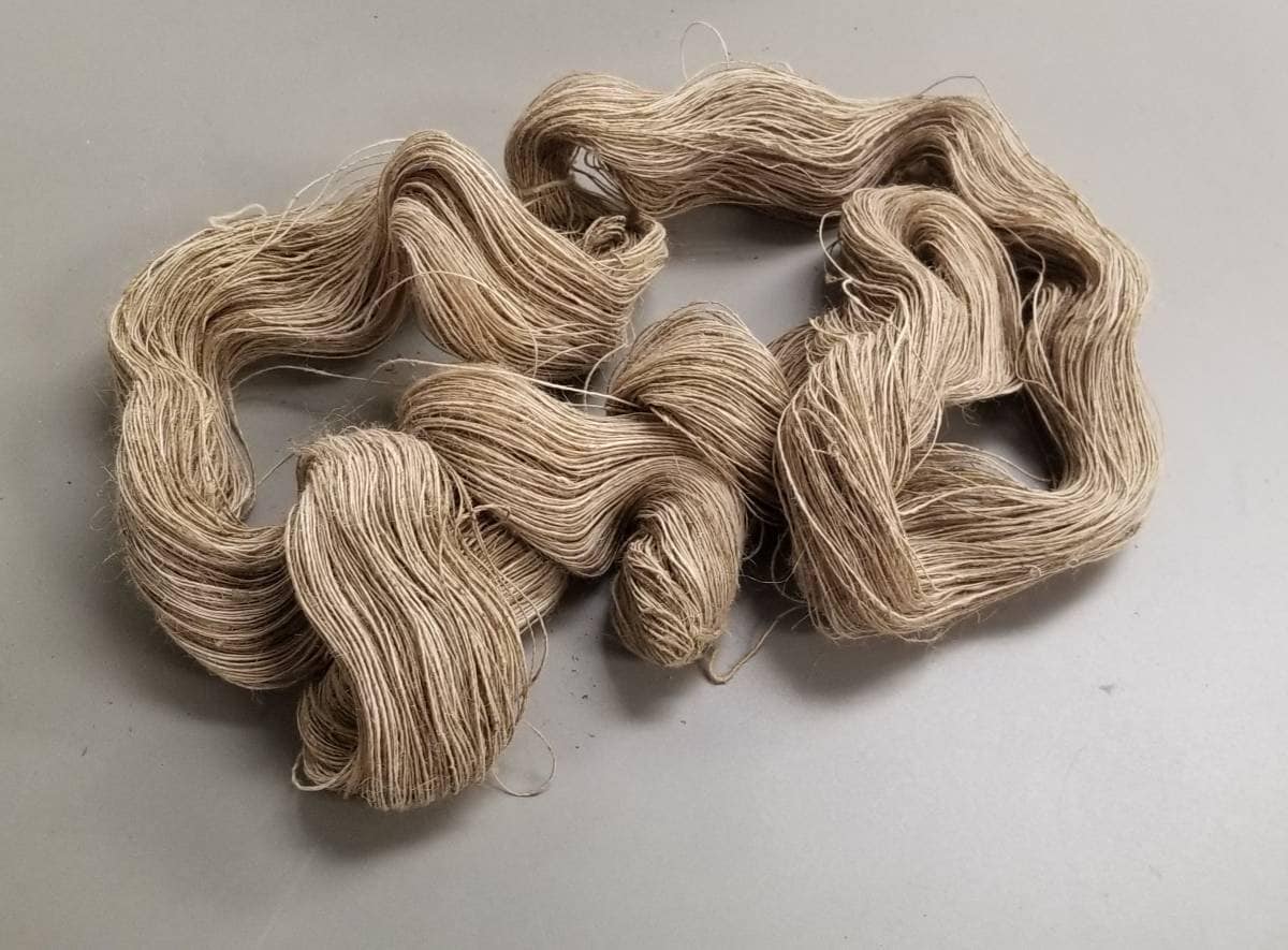 Nettle Yarn, 1 pounds, Hand-Spun Skein, Natural, Sold by Ounce, Himalayan Crafts, Great for Kitting, Crochet, Weaving, Craft, Basketry