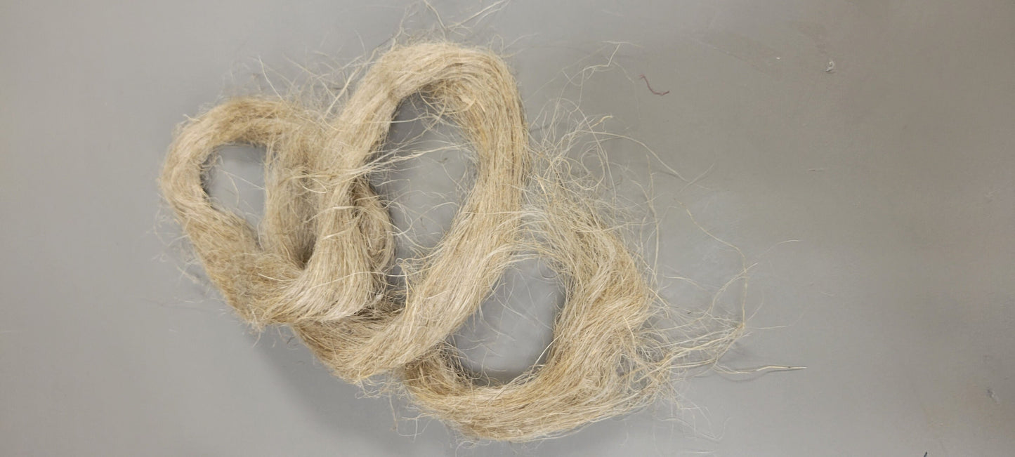 Hemp Fiber Bundle, Semi-Combed Card Sliver, "Hand of Hemp", 3.5 oz, 100% Vegetable Fiber, Great for Basketry, Knitting, Weaving, Fiber Arts